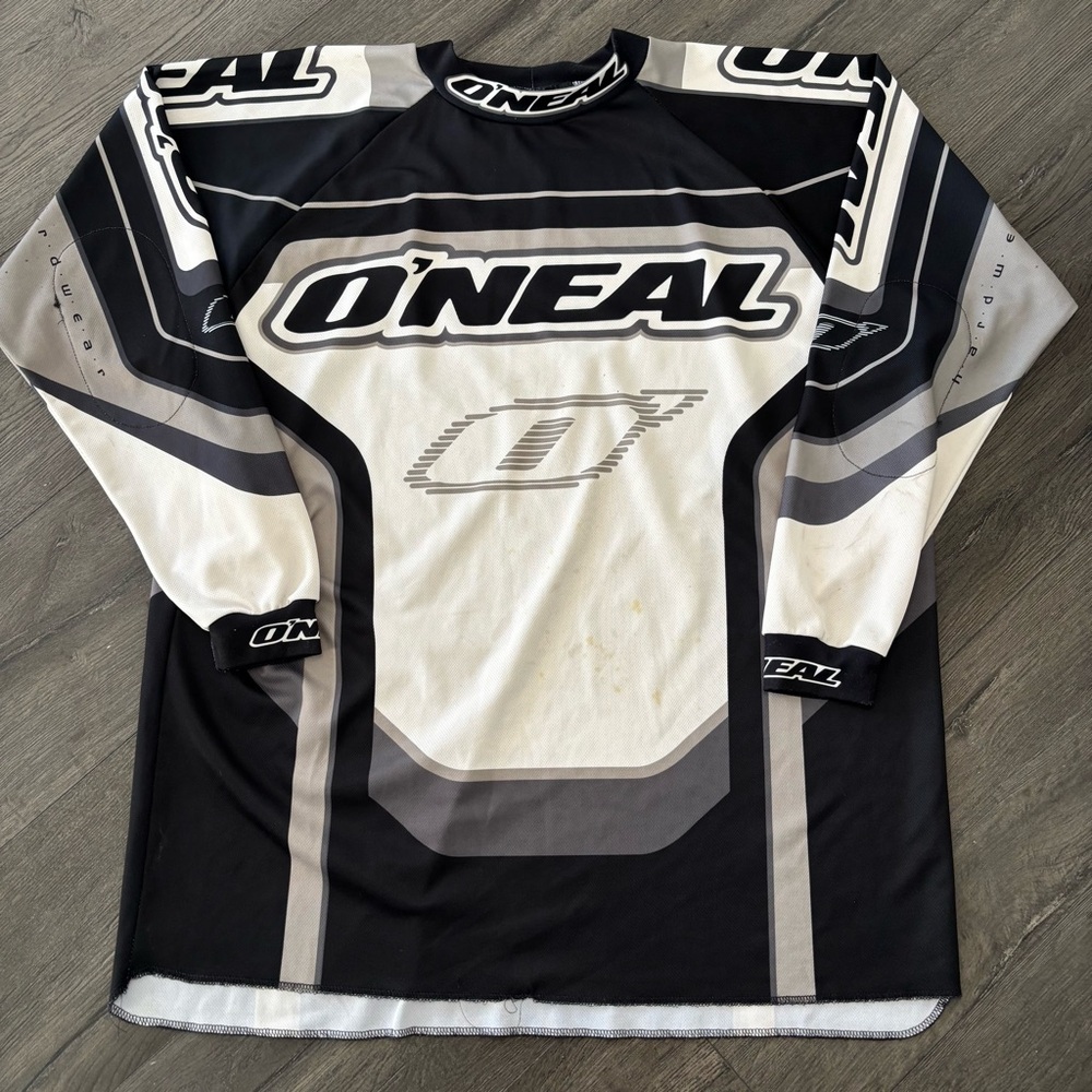 O’Neal Racing Motocross Jersey Adult XXL Hard Wear Dirt Bike Riding White Black